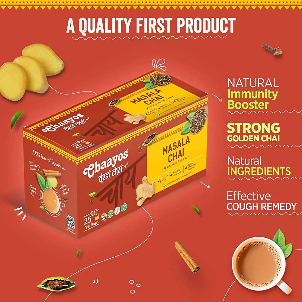 Chaayos Masala Chai Tea Bags -25 bags - Mytrendzcart