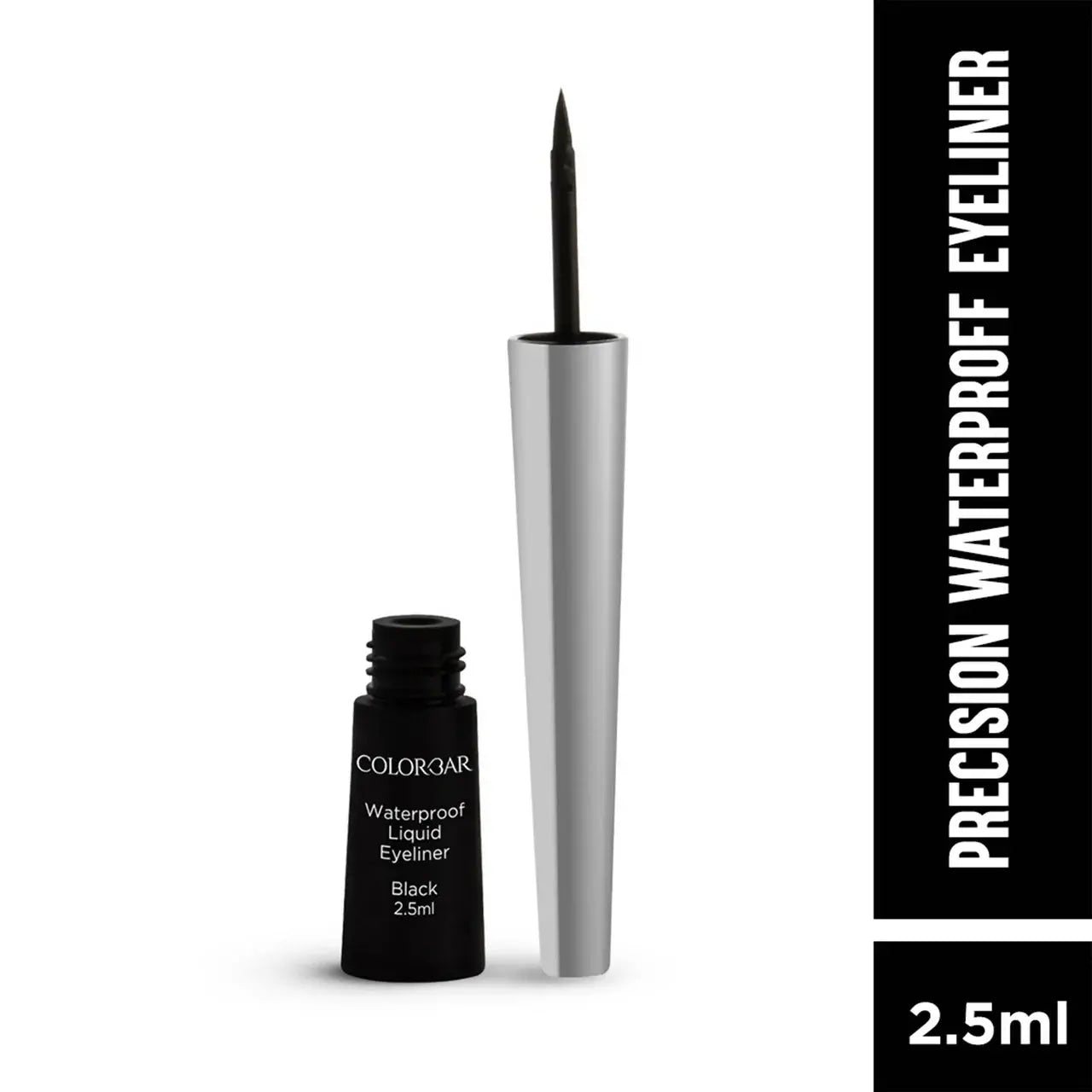 Colorbar Precision Waterproof Eyeliner (With Shiny Silver Cap) Eye Liner Black -2.5 m - Mytrendzcart