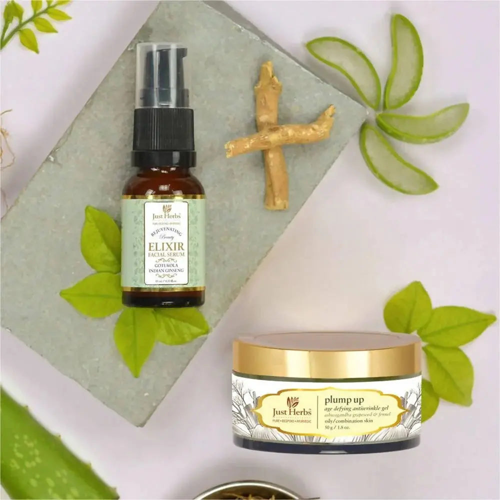 Just Herbs Mature Skin Essentials - Oily / Combination Skin Combo -Combo - Mytrendzcart