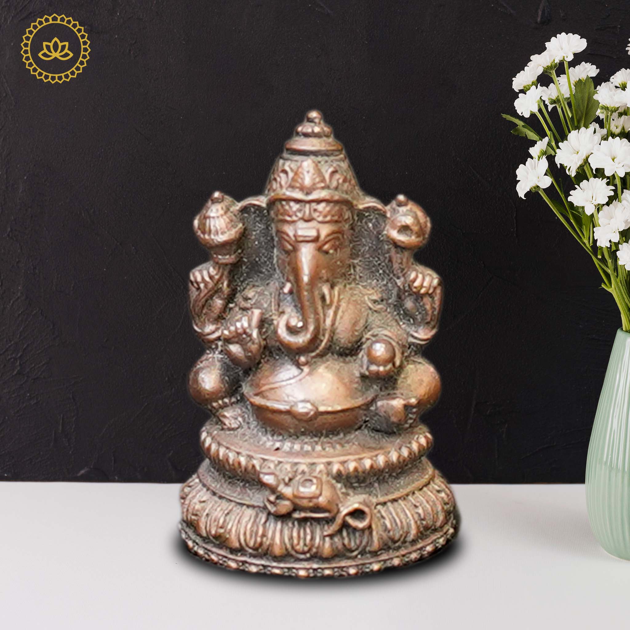 Copper Ganesha Idol - Mytrendzcart