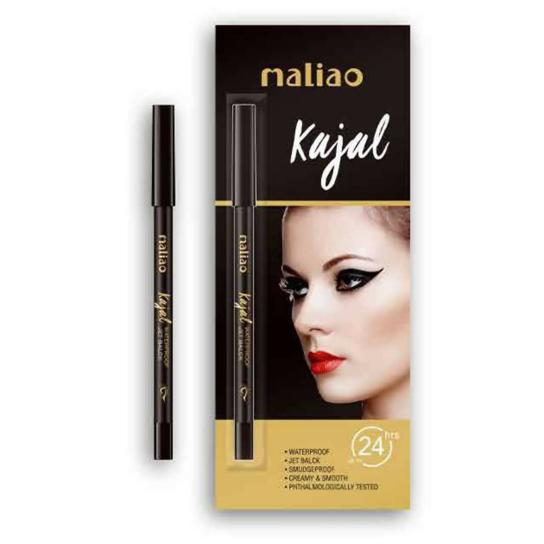 Maliao 24Hrs Stay Waterproof Smudgeproof Black Kajal - Mytrendzcart