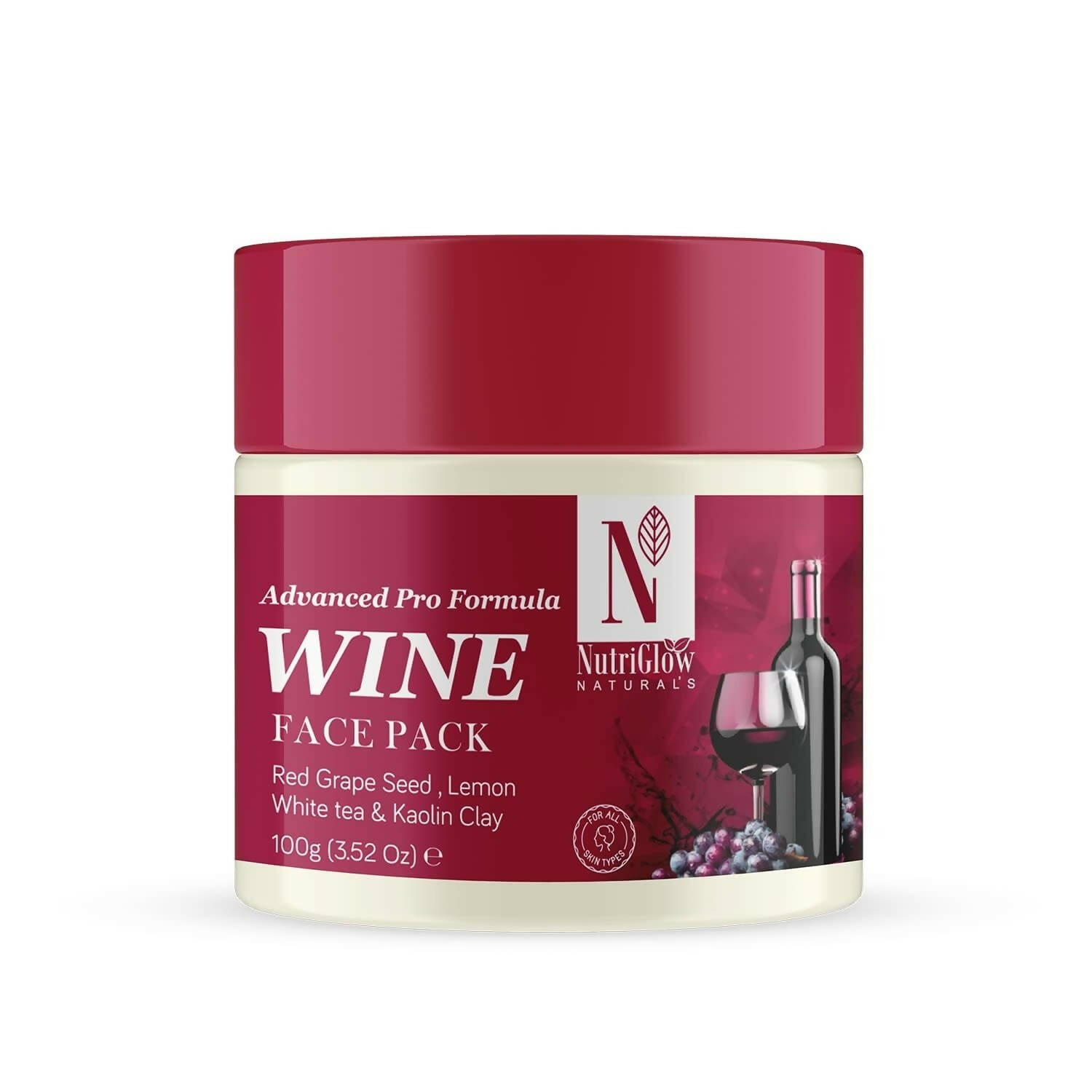 NutriGlow NATURAL'S Advanced Pro Formula Wine Face Pack - Mytrendzcart