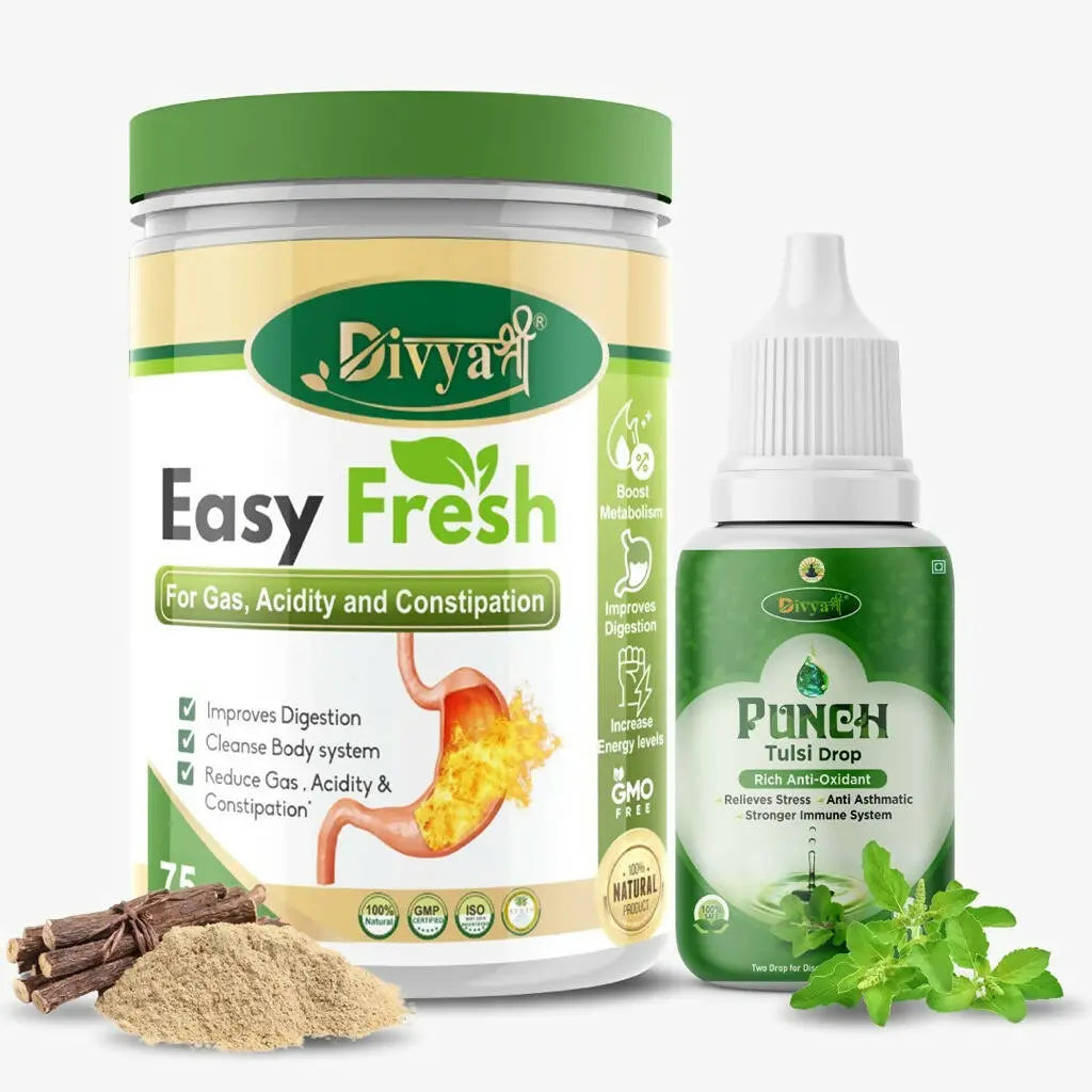 Divya Shree Easy Fresh Powder and Punch Tulsi Drop Combo - Mytrendzcart