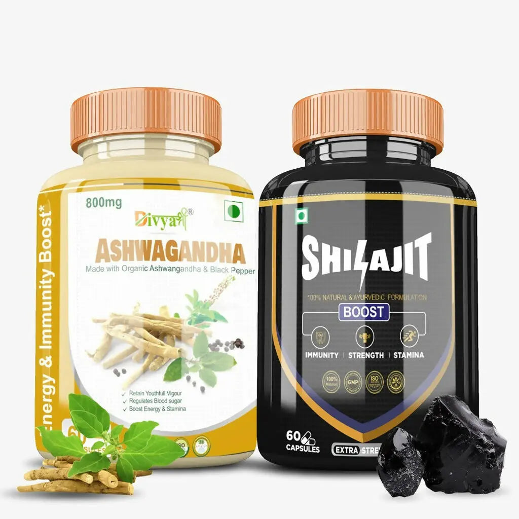 Divya Shree SJ Capsule and Ashwagandha Capsule Combo - Mytrendzcart