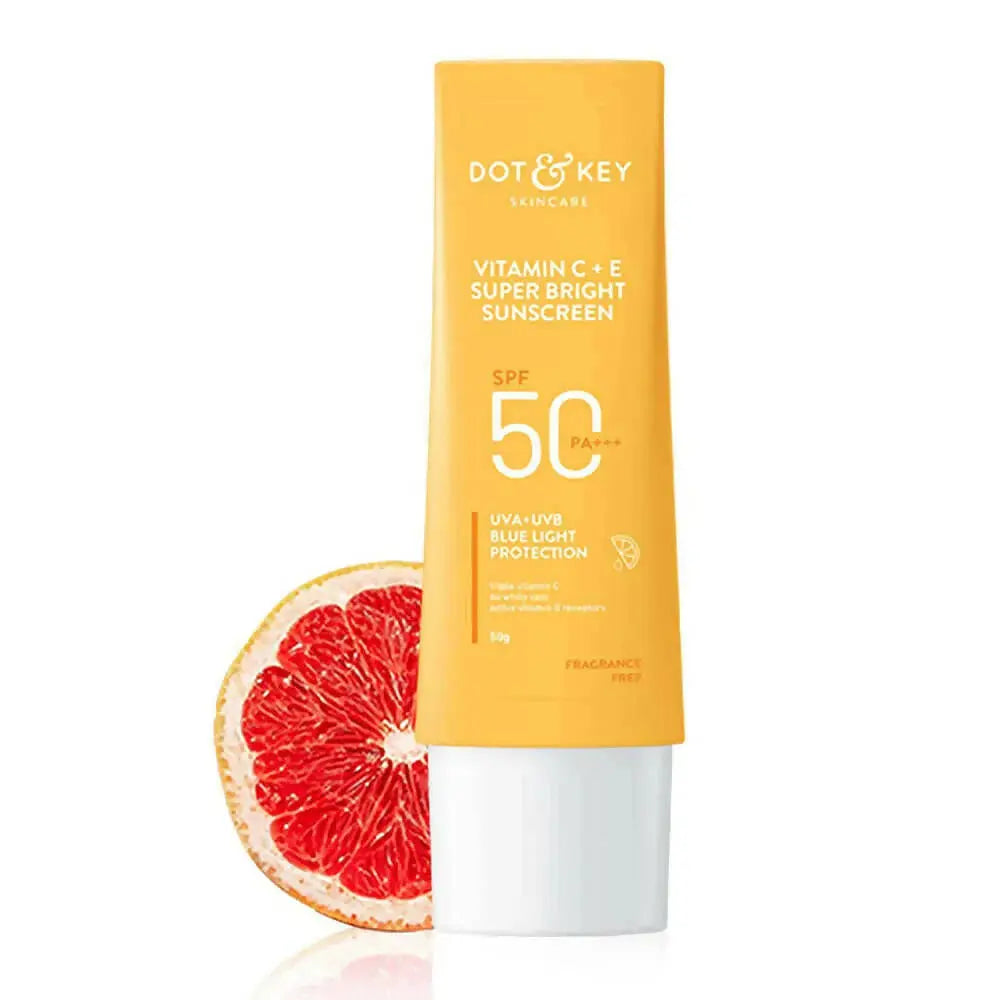 Dot & Key Vitamin C + E Super Bright Sunscreen SPF 50+++ -50 gm - Mytrendzcart