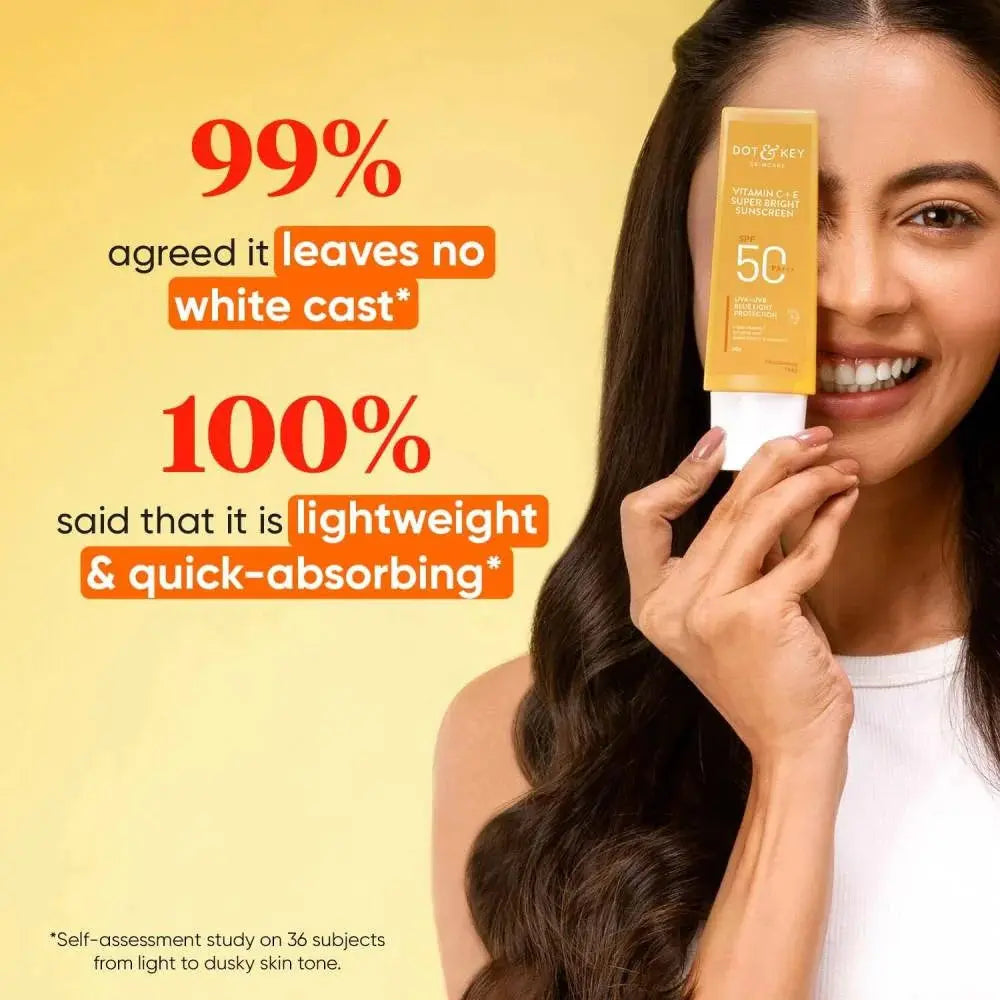 Dot & Key Vitamin C + E Super Bright Sunscreen SPF 50+++ -50 gm - Mytrendzcart