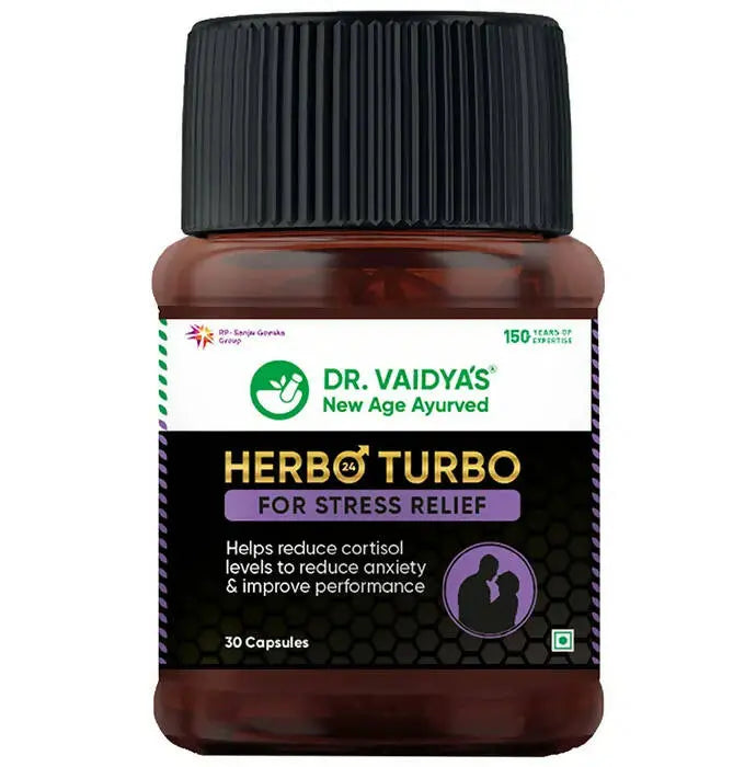 Dr. Vaidya's Herbo 24 Turbo Capsules For Stress Relief - Mytrendzcart