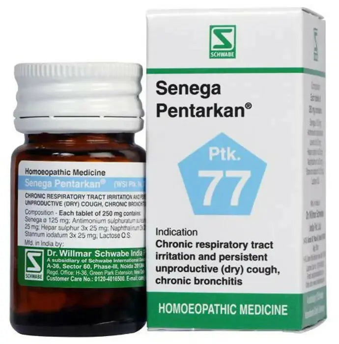 Dr. Willmar Schwabe India Senega Pentarkan Ptk 77 Tablets - Mytrendzcart