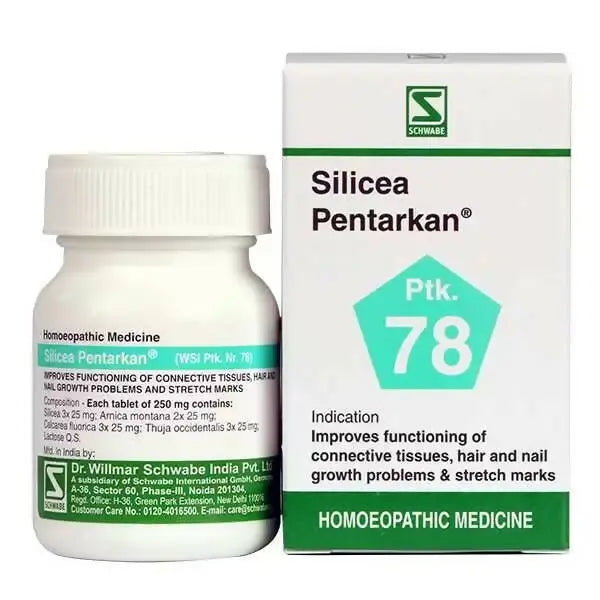 Dr. Willmar Schwabe India Silicea Pentarkan Ptk 78 Tablets - Mytrendzcart