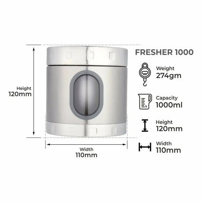 Dubblin Fresher Stainless Steel Storage jar -1000 ml - Blue - Mytrendzcart