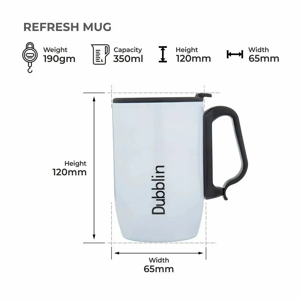 Dubblin Refresh Stainless Steel Mug -350 ml - Gold - Mytrendzcart