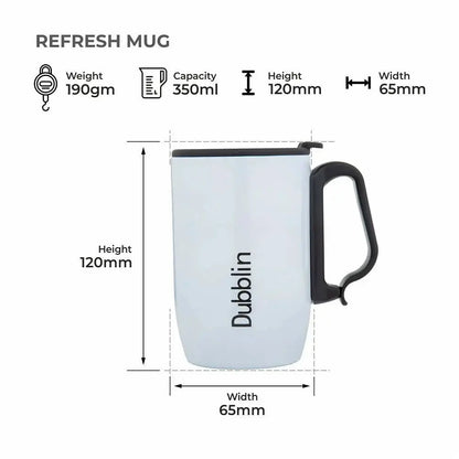 Dubblin Refresh Stainless Steel Mug -350 ml - Gold - Mytrendzcart