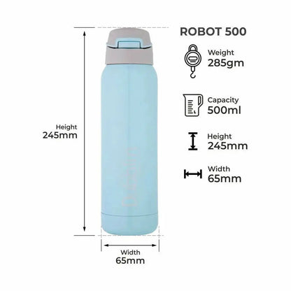 Dubblin Robot Vacuum Bottle -500 ml - Blue - Mytrendzcart