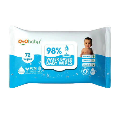 Oyo Baby 98% Water Baby Wipes -72 Wipes Mytrendzcart