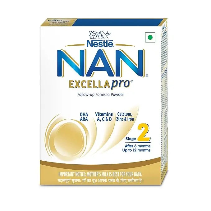 EXCELLAPRO Nestlé Nan Excellapro 2 Follow-Up Formula Powder - After 6 Months, Up To 12 Months, Stage 2, 400G Bag-In-Box Pack, Infant - Mytrendzcart