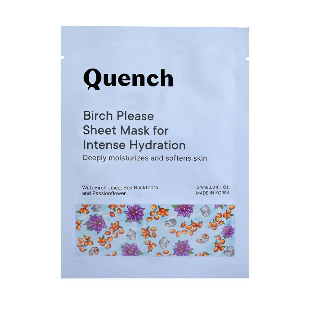 Quench Botanics Birch Please Sheet Mask for Intense Hydration - Korean Skincare - Mytrendzcart