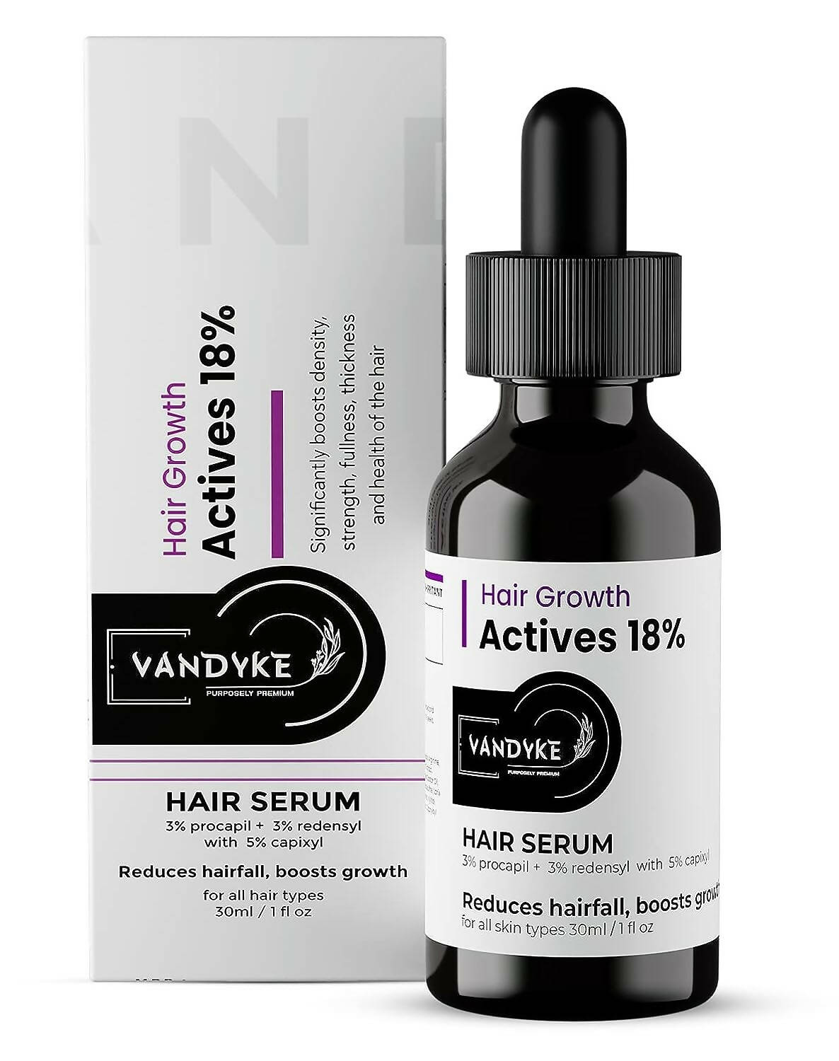 Vandyke Hair Growth Actives 18% Hair Serum - Mytrendzcart