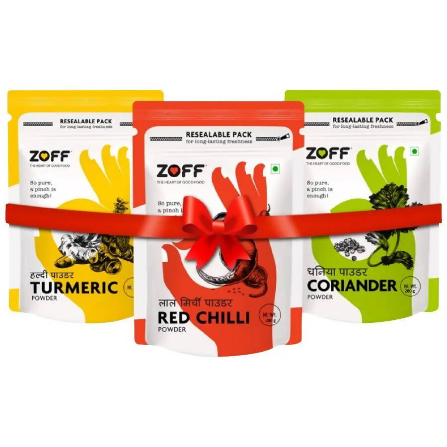 Zoff Foods CTC Combo - Red Chili, Coriander & Turmeric Powder - Mytrendzcart