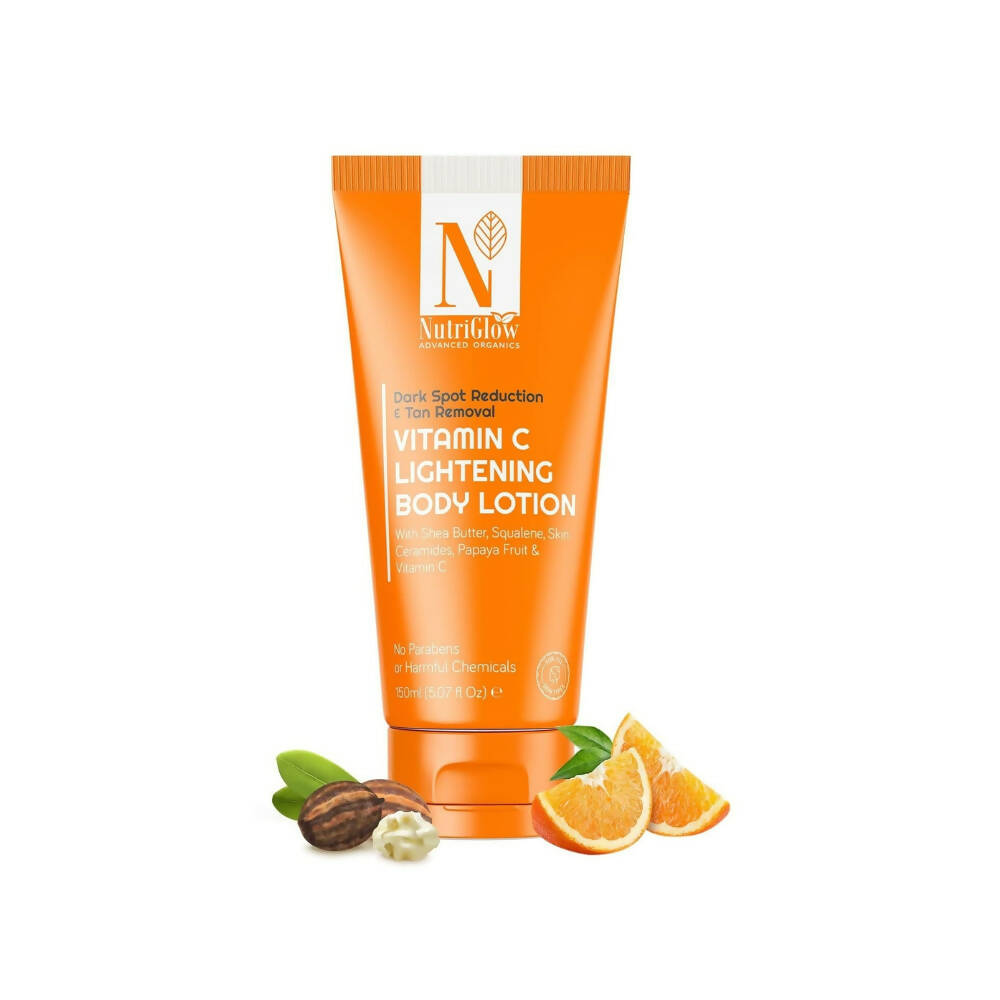 NutriGlow Advanced Organics Vitamin C Lightening Deep Moisture, Brightening Body Lotion - Mytrendzcart