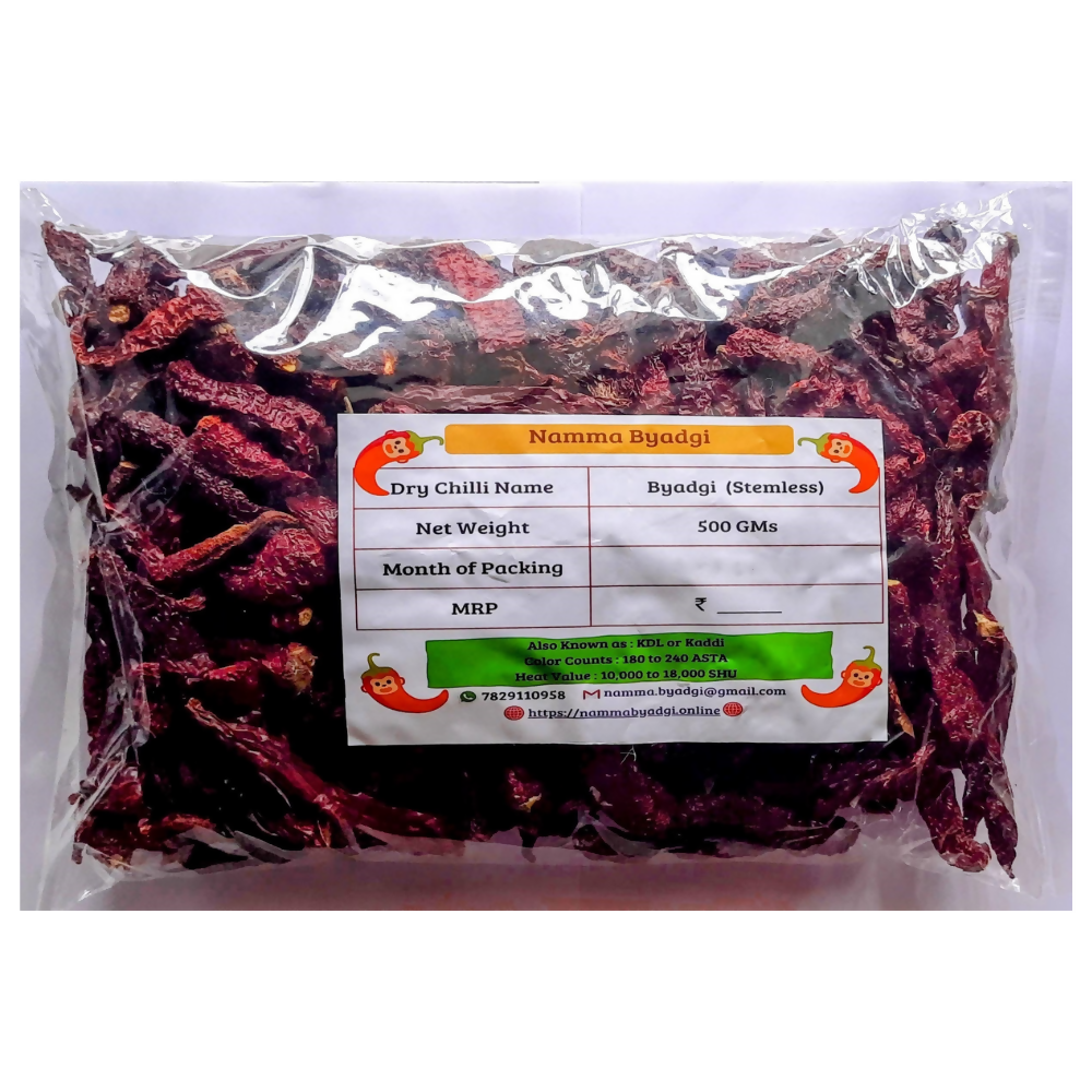 Namma Byadgi's Byadgi Stemless Dry Chilli - Mytrendzcart