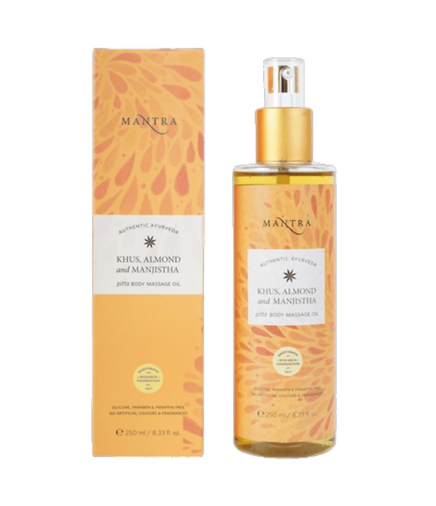 Mantra Herbal Khus, Almond and Manjistha Pitta Body Massage Oil - Mytrendzcart