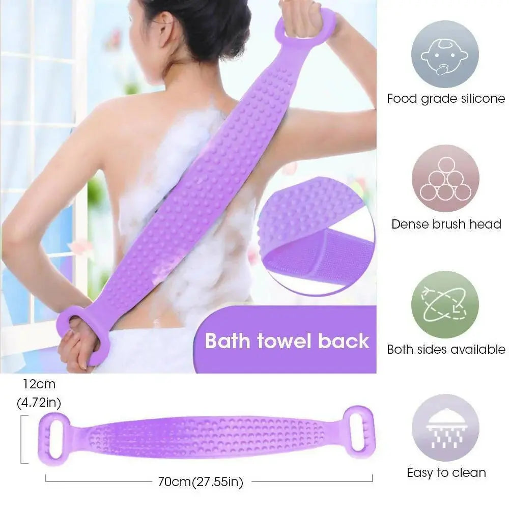 Favon Silicon Soft Cleaning Body Bath Belt Scrubber for Cleansing and Dead Skin Removal -1 pcs - Mytrendzcart