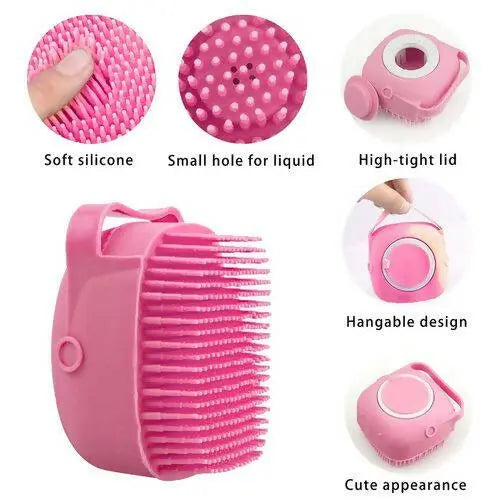 Favon Silicon Soft Cleaning Body Bath Brush with Shampoo Dispenser Scrubber for Cleansing and Dead Skin Removal -1 pcs - Mytrendzcart