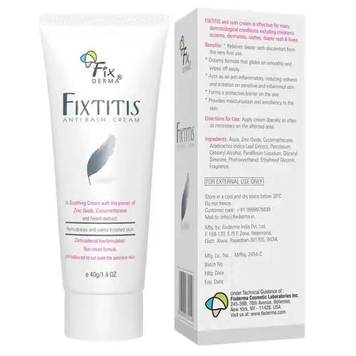 Fixderma Fixtitis Anti-Rash Cream -40 gm - Mytrendzcart