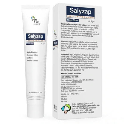 Fixderma Salyzap Night Time Lotion -20 ml - Mytrendzcart