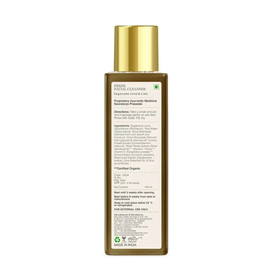 Forest Essentials Fresh Facial Cleanser With Sugarcane Juice & Lime -100 ml - Mytrendzcart