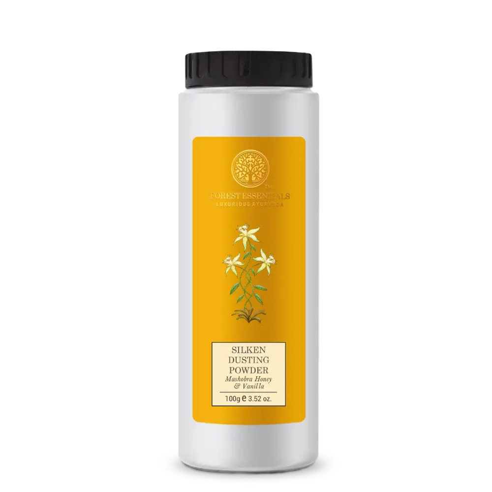 Forest Essentials Silken Dusting Powder Mashobra Honey & Vanilla -90 gm - Mytrendzcart