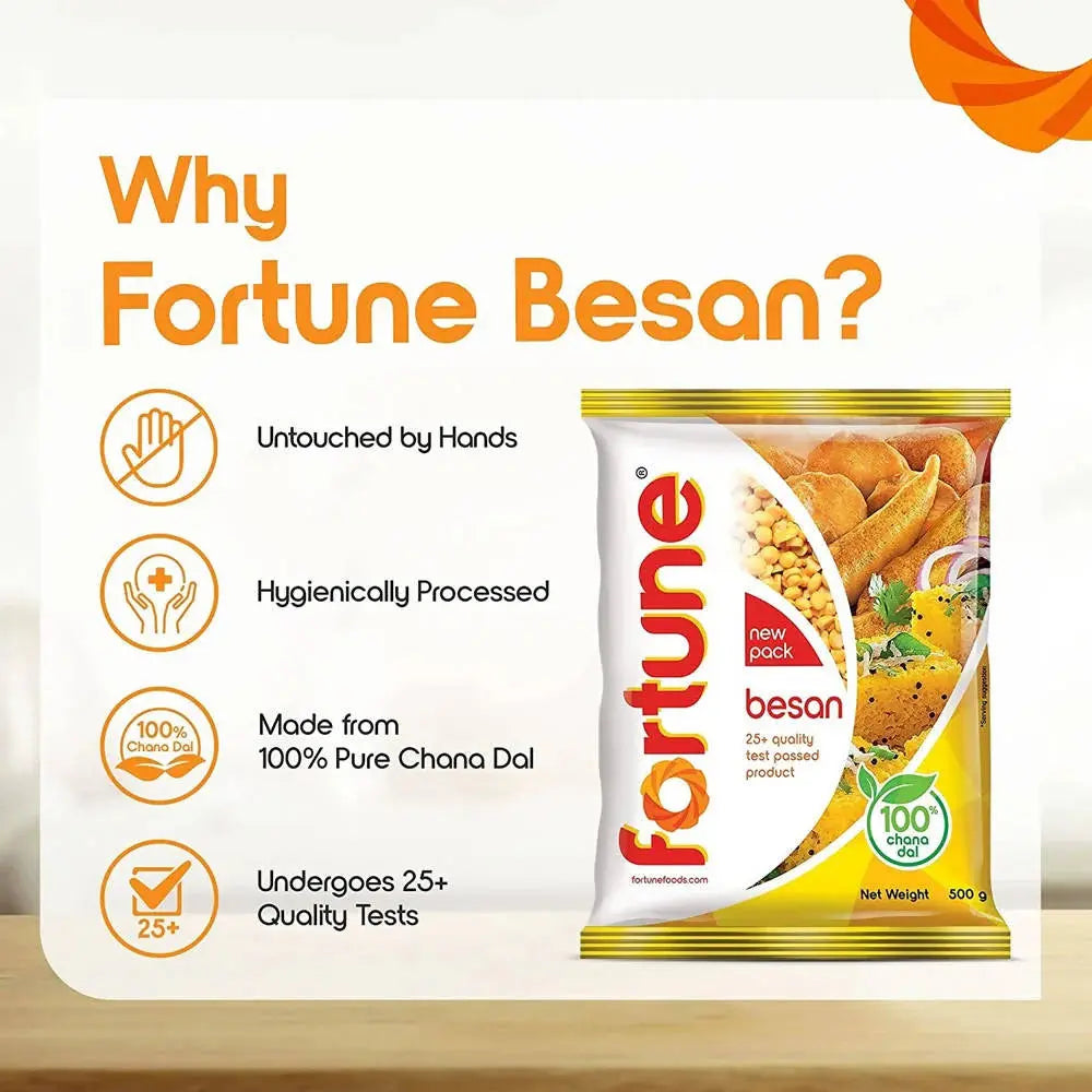 Fortune Besan (Chana Dal) -500 gm - Mytrendzcart