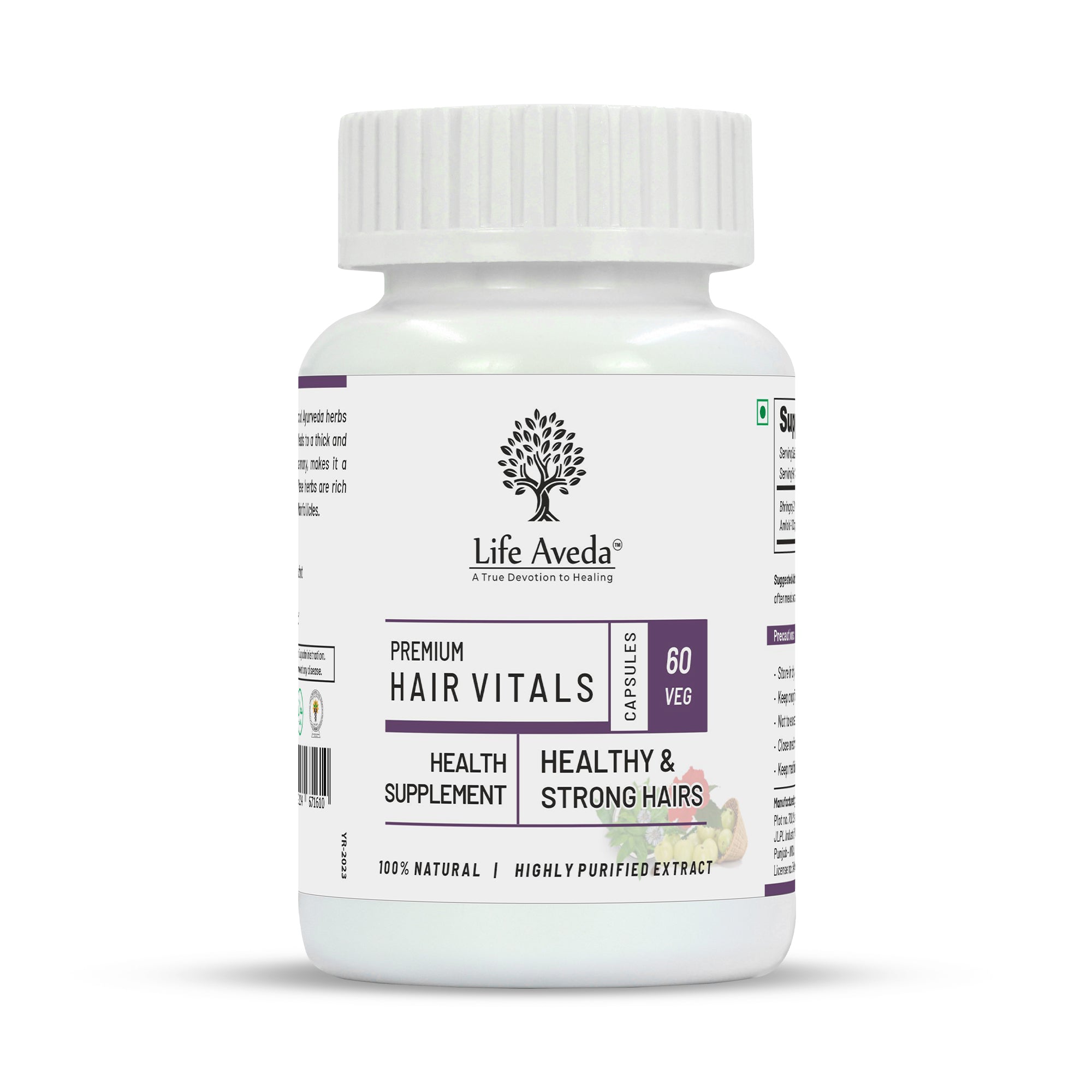 Life Aveda Premium Hair Vitals Veg Capsules - Mytrendzcart