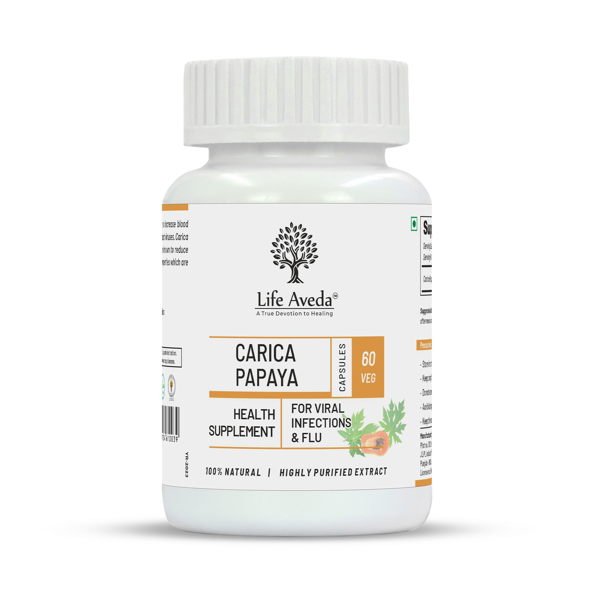 Life Aveda Carica Papaya Capsules - Mytrendzcart