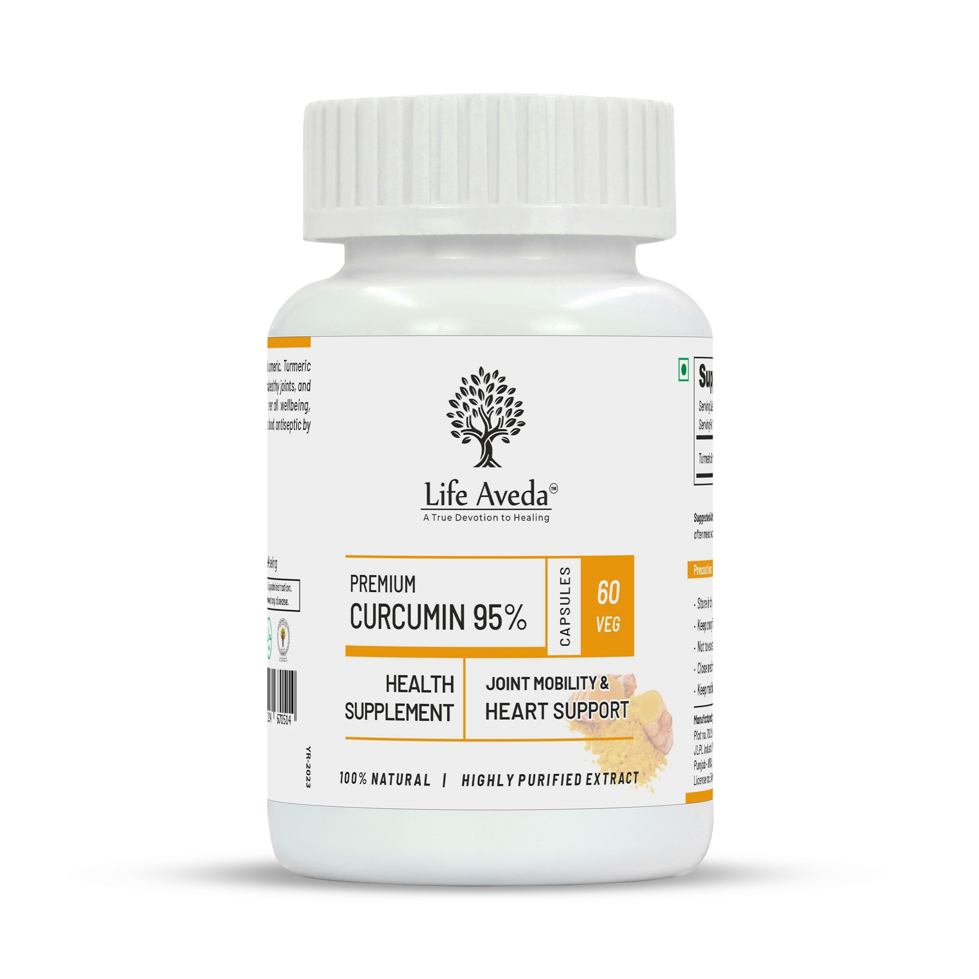 Life Aveda Premium Curcumin 95% Capsules - Mytrendzcart