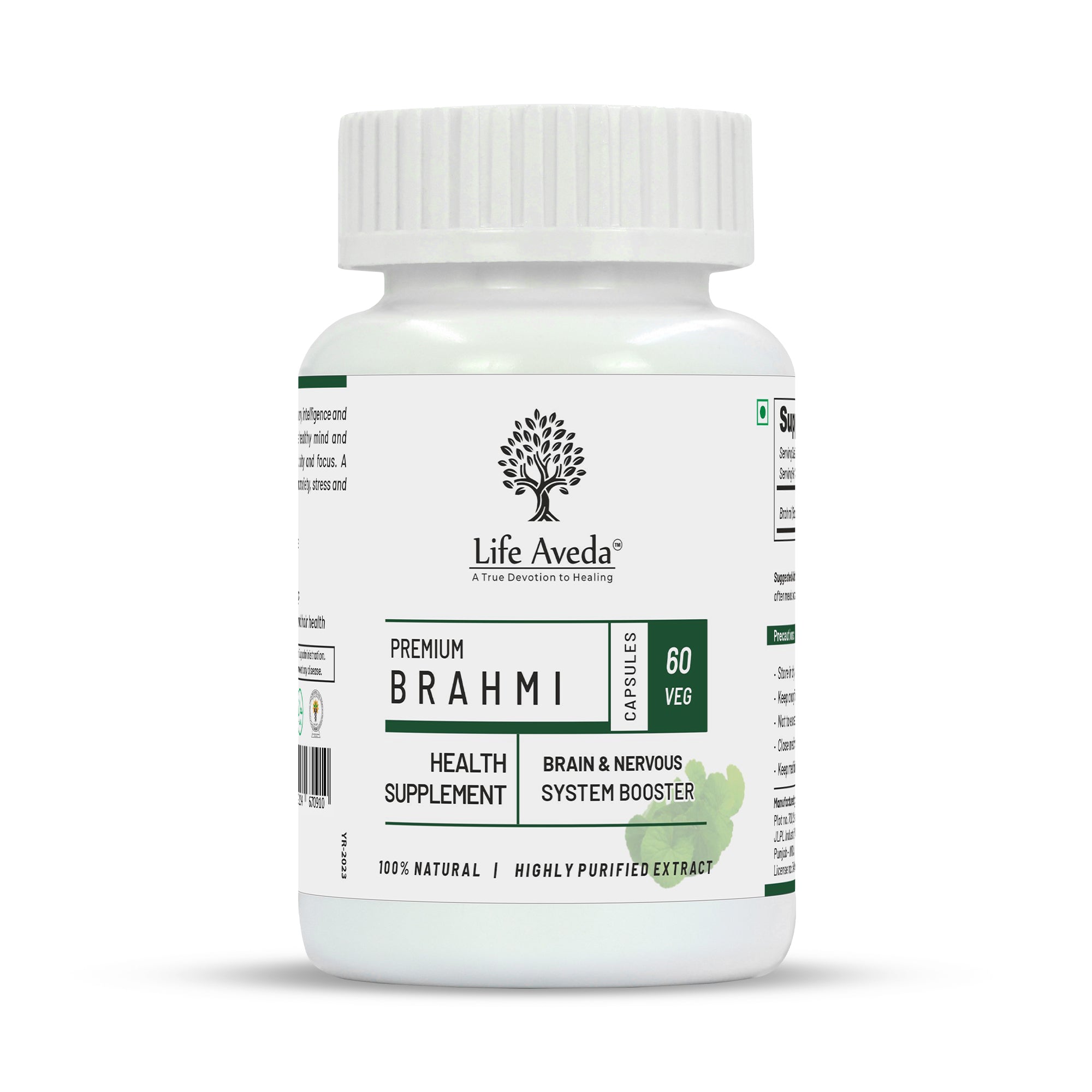 Life Aveda Premium Brahmi Capsules - Mytrendzcart