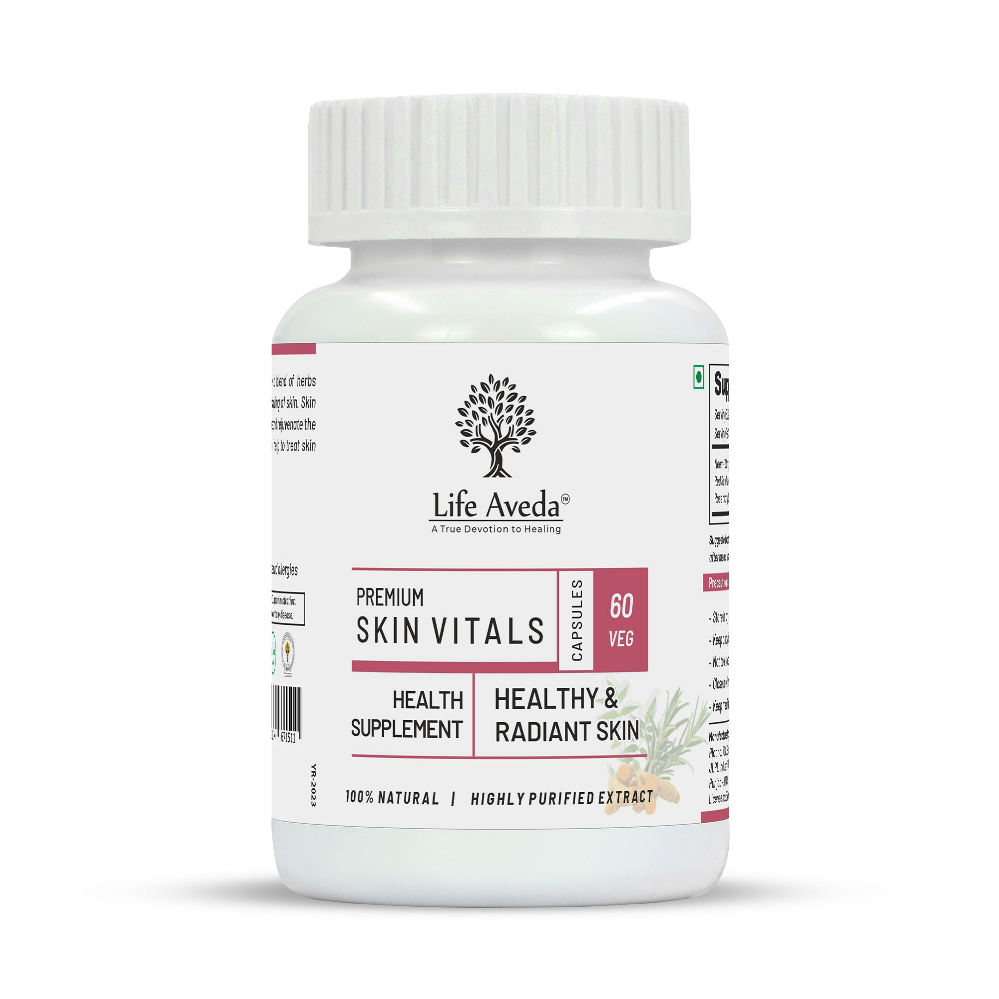 Life Aveda Premium Skin Vitals Veg Capsules - Mytrendzcart