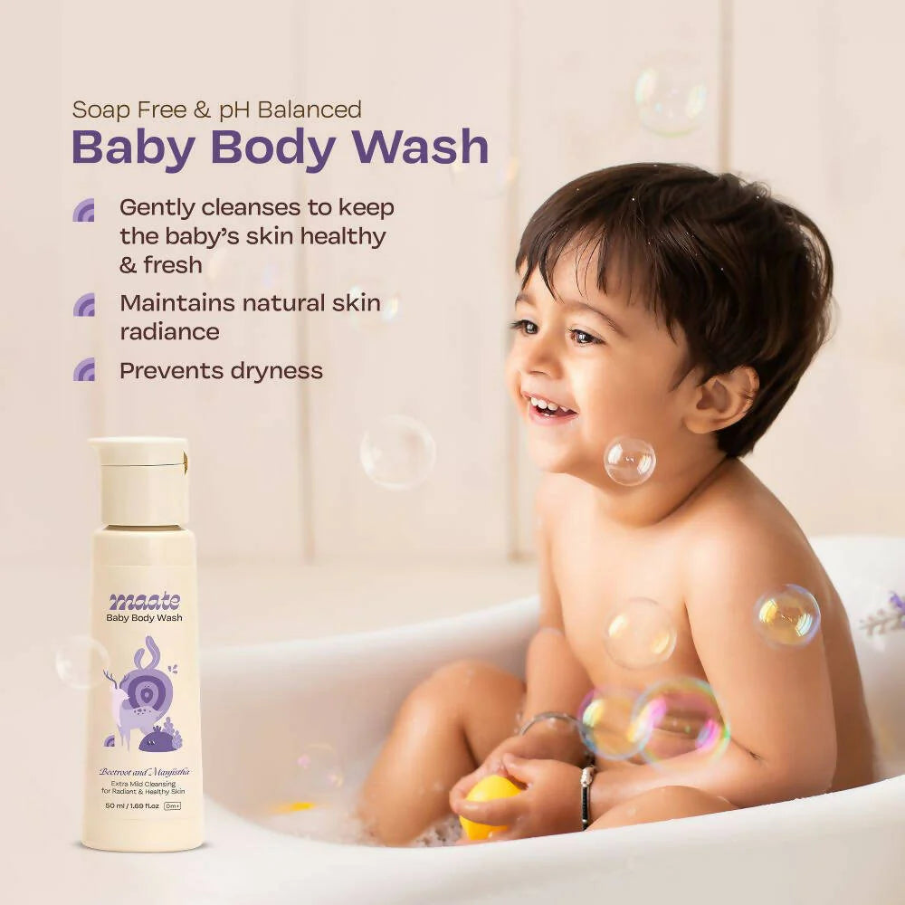 Maate Baby Daily Cleansing Combo - Baby Body Wash & Baby Shampoo -Combo Mytrendzcart