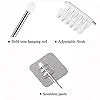 GOLWYN Premium Self Adhesive Kitchen Accessories Items Organizer Rack Stand, Wall Hanging Hooks Strong Without Drilling (9 Hooks), Stainless Steel - Mytrendzcart