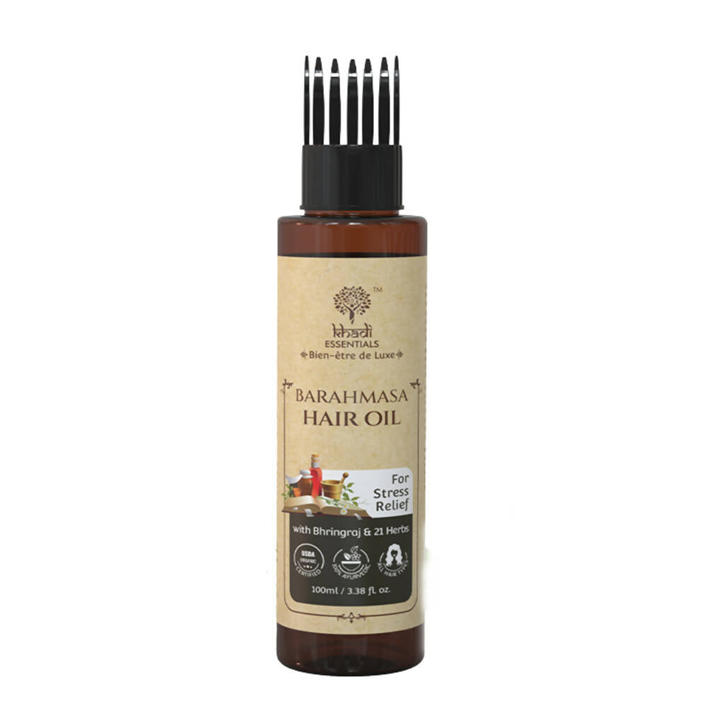 Khadi Essentials Barahmasa Hair Oil - Mytrendzcart