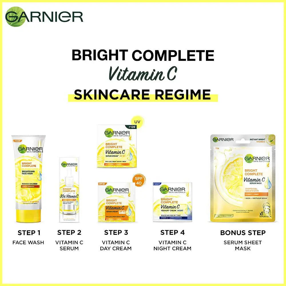 Garnier Bright Complete Vitamin C Booster Face Serum -30 ml - Mytrendzcart