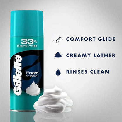 Gillette Sensitive Shaving Foam -418 gm - Mytrendzcart