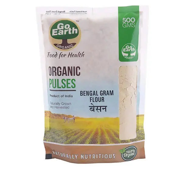 Go Earth Organic Bengal Gram Flour -500 gm - Mytrendzcart