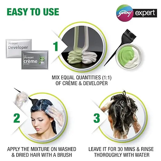 Godrej Expert Rich Crème Hair Colour Shade - Pack of 4 (NATURAL BLACK) - Mytrendzcart