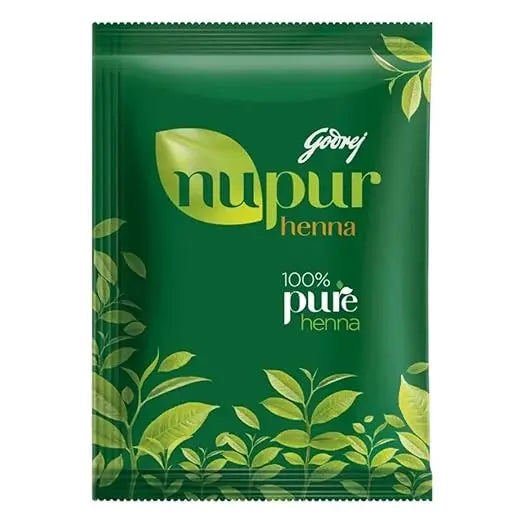 Godrej Nupur 100% Pure Henna Powder for Hair Colour (Mehandi) | for Hair, Hands & Feet (500g) - Mytrendzcart