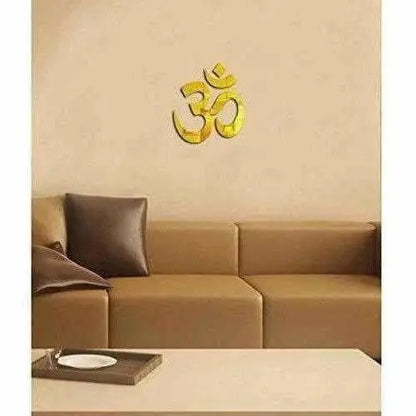 Gold Color - OM 3D Acrylic Mirror Wall Stickers - Mytrendzcart