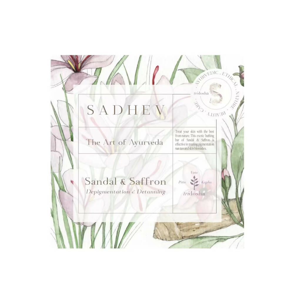 Sadhev Depigmentation Bathing Bar-Sandal & Saffron - Mytrendzcart