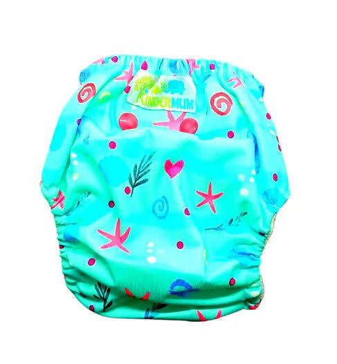 Kindermum Nano Aio Cloth Diaper With 2 Organic Cloth Insert- Seashore For Kids -Free Size Mytrendzcart