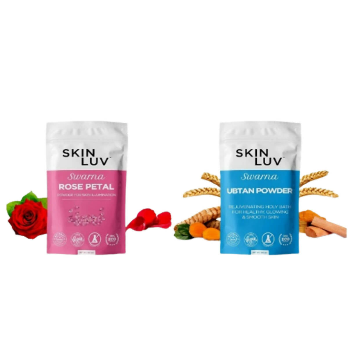 SkinLuv Swarna Rose Petals Powder And Ubtan Powder Combo - Mytrendzcart