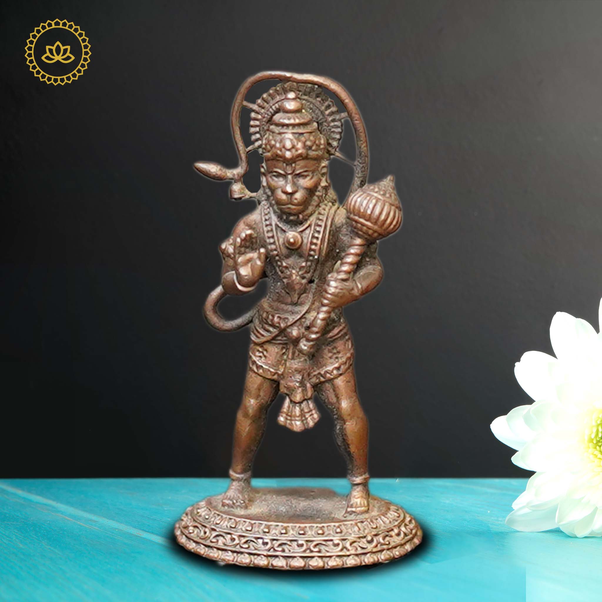 Copper Hanuman Standing Idol - Mytrendzcart